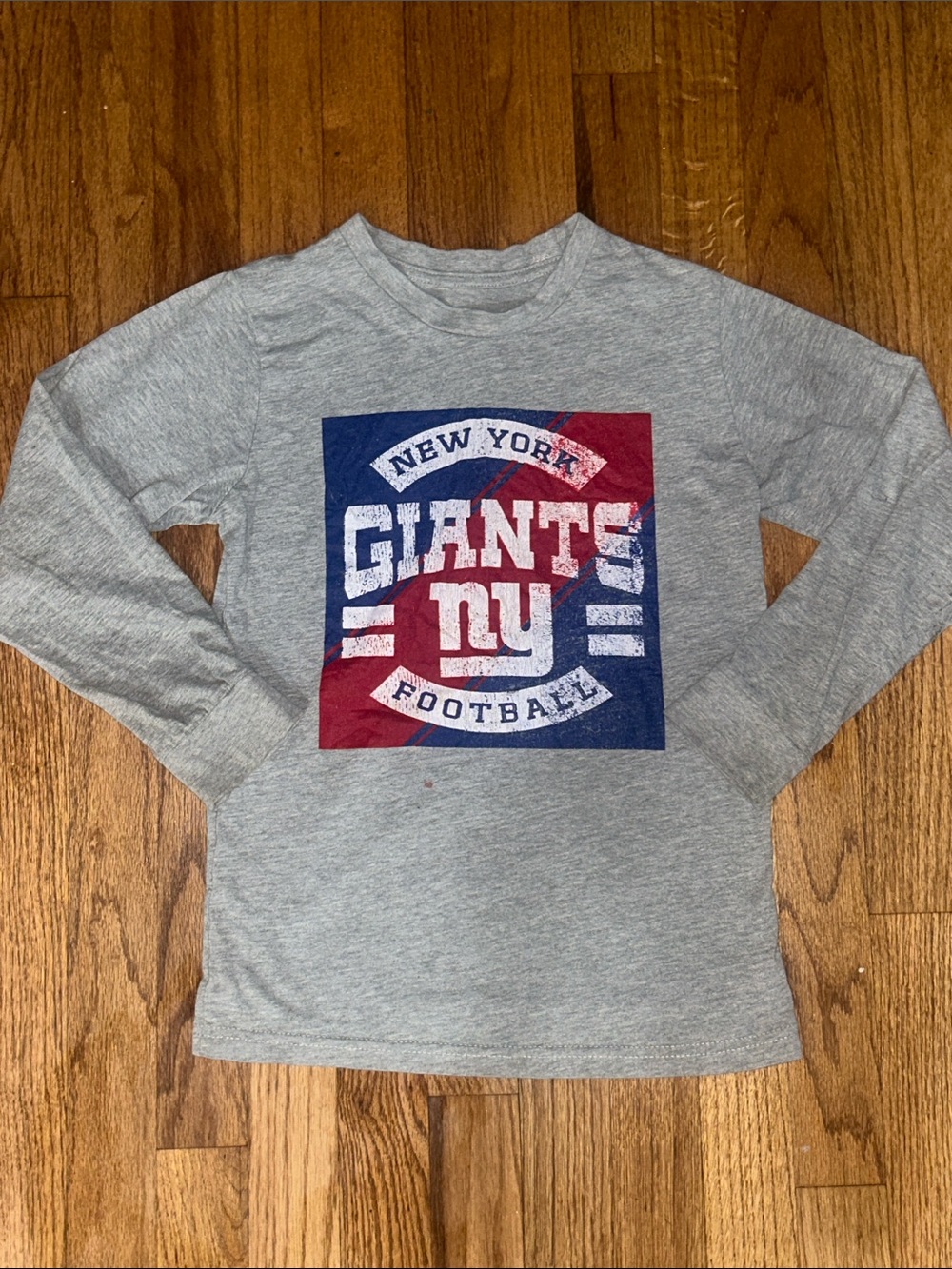 Kids Giants NFL Gray Long Sleeve Tee size 6/7
